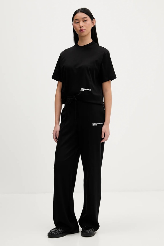 Bavlněné tričko Karl Lagerfeld Jeans B1W17058 černá SS26