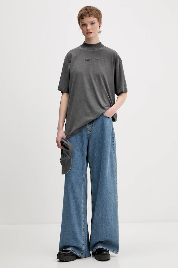 Karl Lagerfeld Jeans t-shirt in cotone B1W17060 grigio SS26