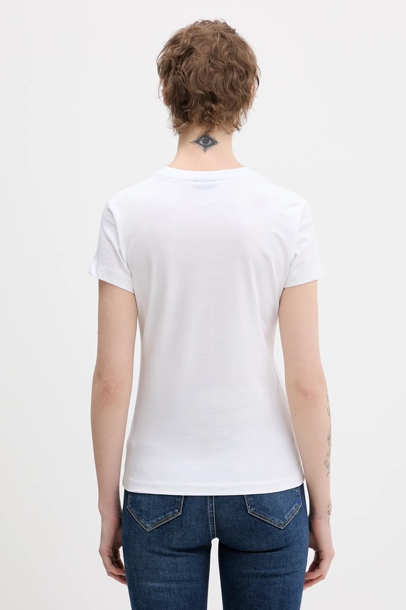 Oblečenie Bavlnené tričko Karl Lagerfeld Jeans B1W17053 biela