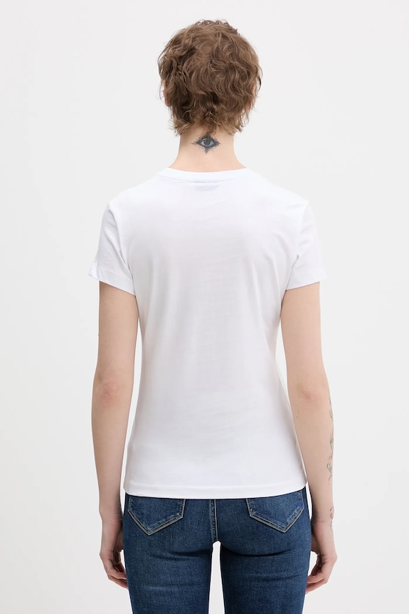 Oblečenie Bavlnené tričko Karl Lagerfeld Jeans B1W17053 biela