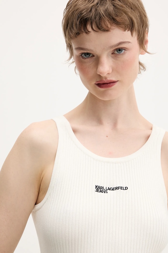 Karl Lagerfeld Jeans top bej B1W18024