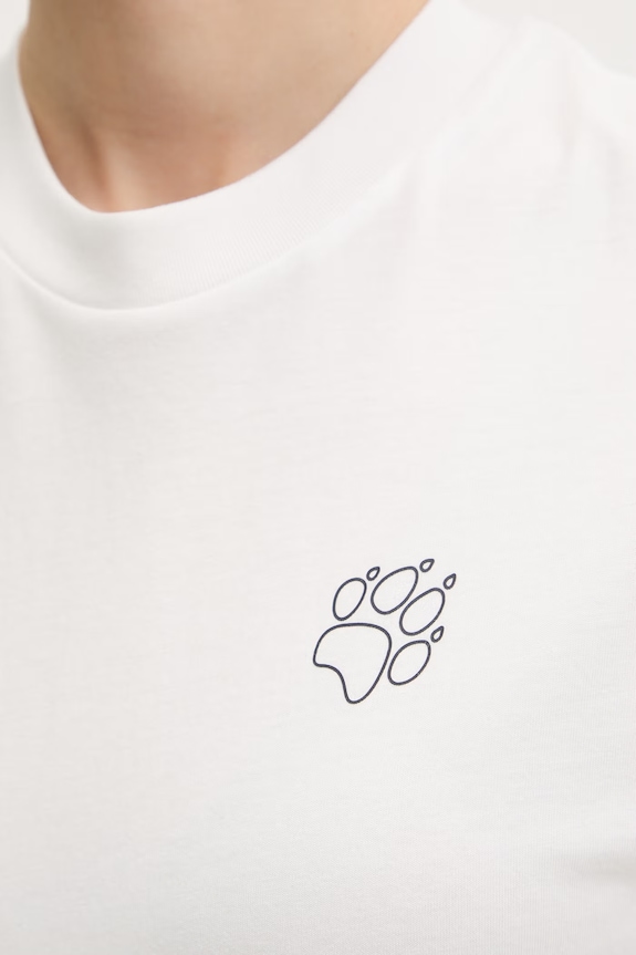 Jack Wolfskin t-shirt γυναικείο βαμβακερό Curious A65755 λευκό