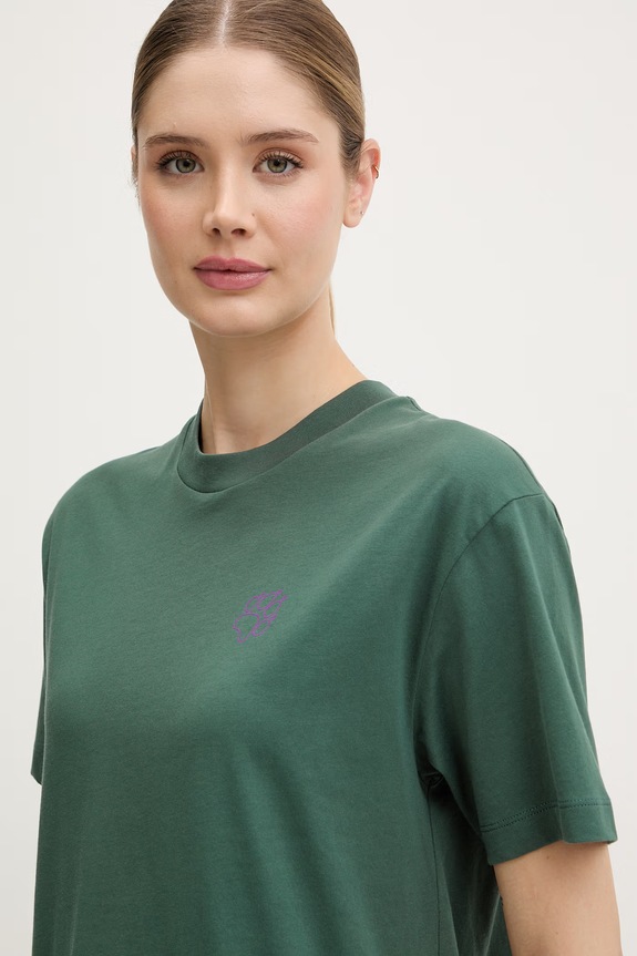 Jack Wolfskin Τ-shirt Γυναικείο βαμβακερό Curious πράσινο A65755