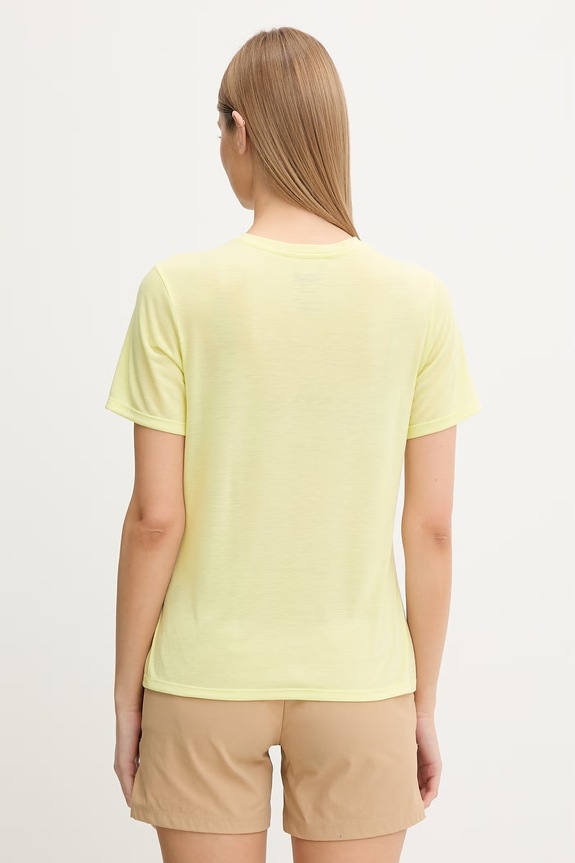 Odzież Jack Wolfskin T-shirt sportowy damski Vonnan A63951 żółty