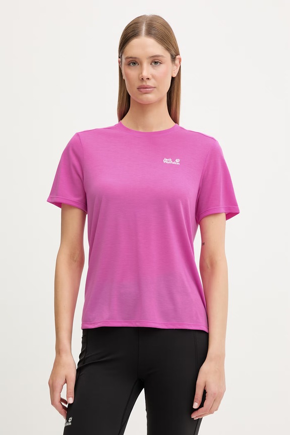 Jack Wolfskin T-shirt sportowy damski Vonnan różowy A63951