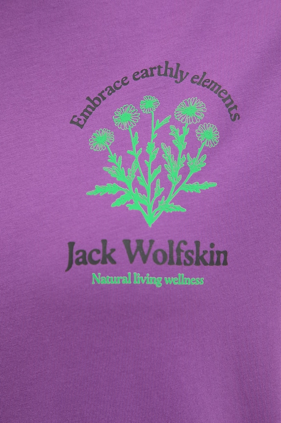 Jack Wolfskin тениска basic дамска от памук Carefree A65756 виолетов