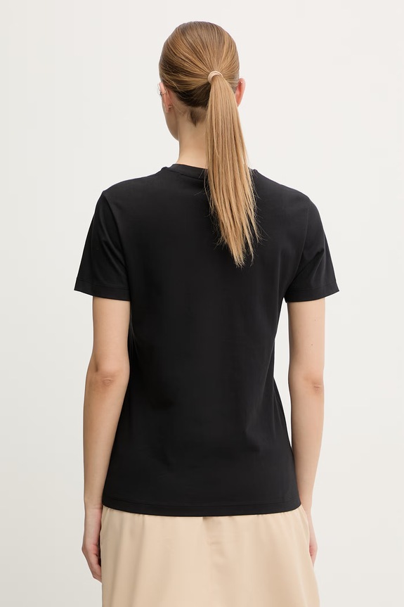 Ρούχα Jack Wolfskin t-shirt γυναικείο βαμβακερό Essential A65757 μαύρο