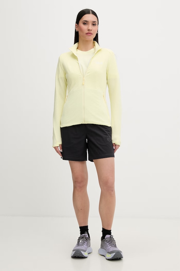 Jack Wolfskin tricou pentru femei, din bumbac Celebrate The Paw A65913 galben SS26