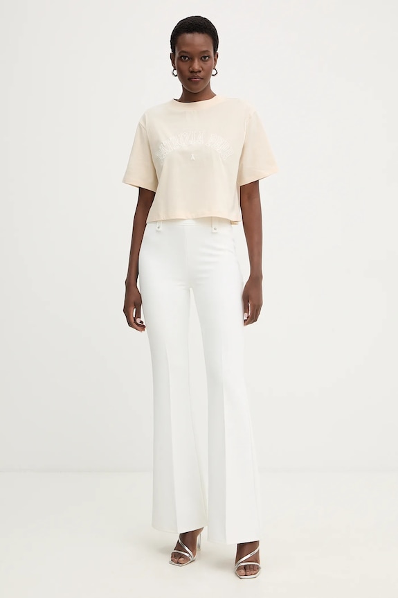 Patrizia Pepe t-shirt bawełniany 8M1798.J387 beżowy SS26