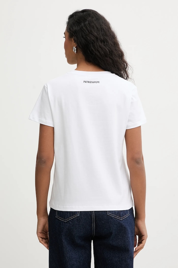 Îmbrăcăminte Patrizia Pepe tricou 8M1800.J061 alb