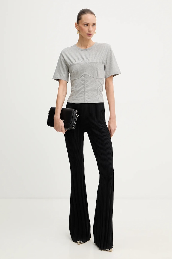 Памучна тениска Patrizia Pepe 8M1803.J387 сив SS26