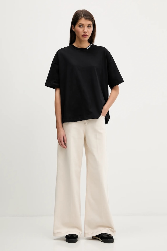 Juicy Couture t-shirt bawełniany JCTES09 czarny SS26