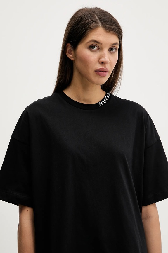 Juicy Couture t-shirt bawełniany czarny JCTES09