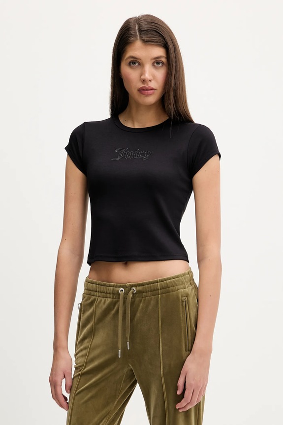 Juicy Couture tricou imprimeu negru JCWCT126301