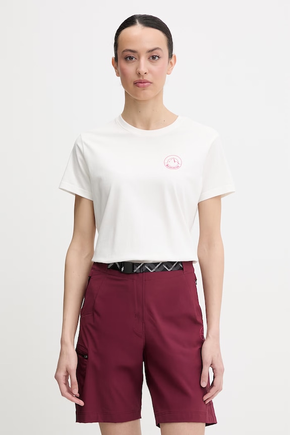 La Sportiva t-shirt γυναικεία βαμβακερή Circle Logo μπεζ ZACT245