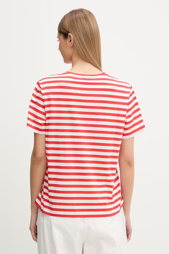 Odzież EA7 Emporio Armani T-shirt damski bawełniany AF20775.7W001466 czerwony