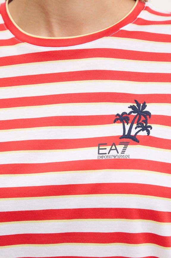 EA7 Emporio Armani T-shirt damski bawełniany AF20775.7W001466 czerwony