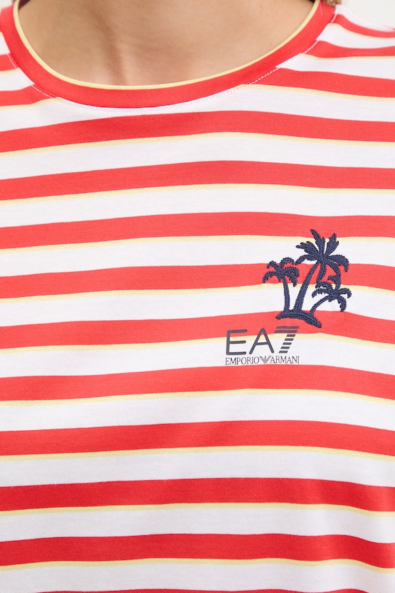 EA7 Emporio Armani T-shirt damski bawełniany AF20775.7W001466 czerwony