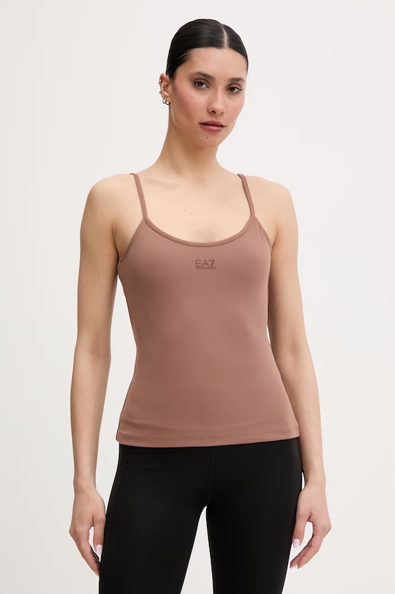 EA7 Emporio Armani top de antrenament pentru femei maro AF21585.7W000922