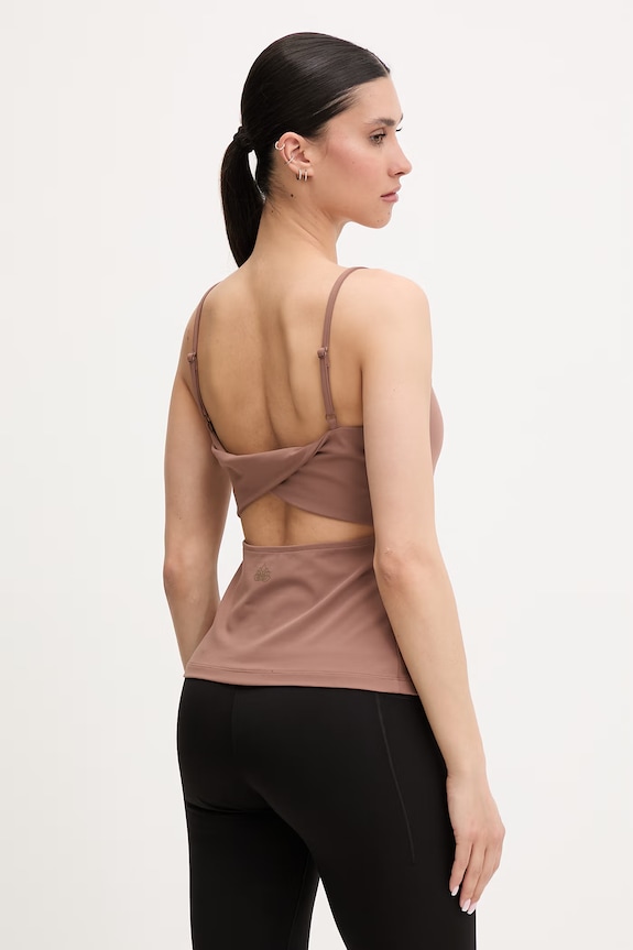 Îmbrăcăminte EA7 Emporio Armani top de antrenament pentru femei AF21585.7W000922 maro