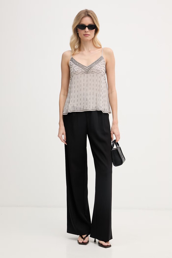 Hoss Intropia top damski 5873386 szary SS26