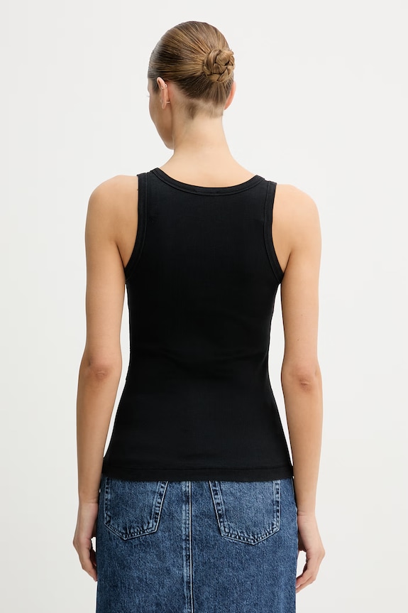Diesel top damski bawełniany z elastanem T-ANKI-OD A19908.0JMBA czarny SS26
