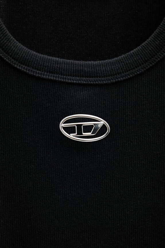 Diesel top damski bawełniany z elastanem T-ANKI-OD czarny A19908.0JMBA