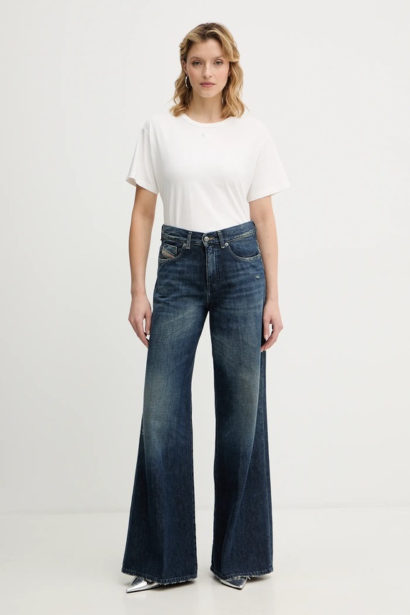 Diesel tricou din bumbac T-NORMY-OD-S1 A20399.0JMBB bej SS26