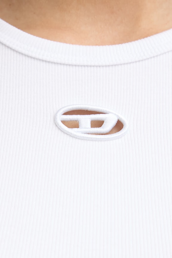 Diesel crop top pentru femei, din bumbac T-BUNNY-TAIL-S1 A21197.0EJAI alb