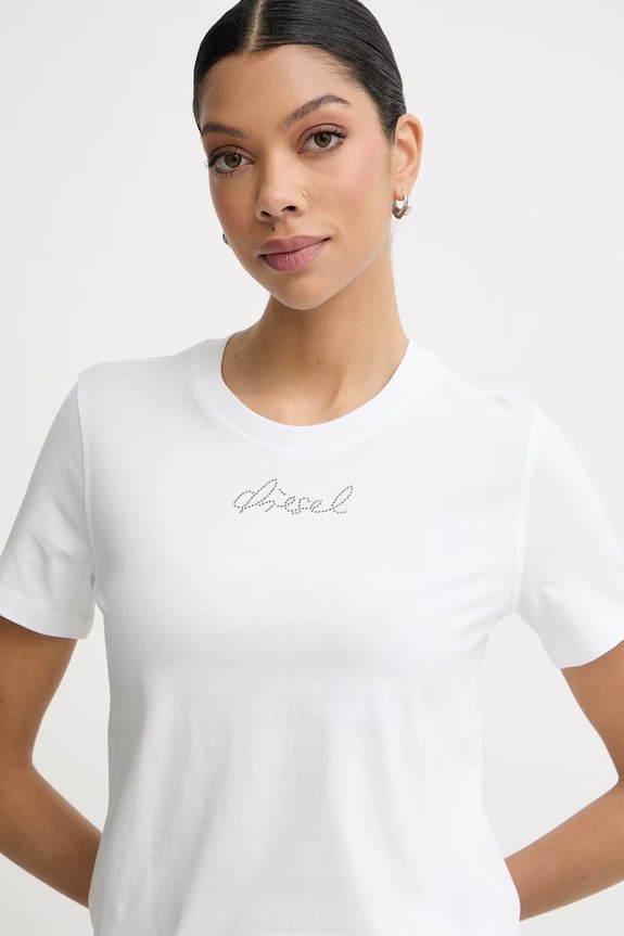 Diesel tricou basic pentru femei, din bumbac T-REG-S2 alb A22503.0JMBD