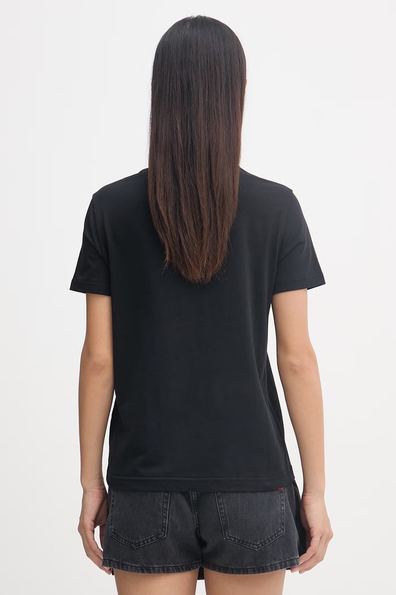 Ρούχα Diesel t-shirt basic Γυναικείο βαμβακερό T-REG-S2 A22503.0JMBD μαύρο