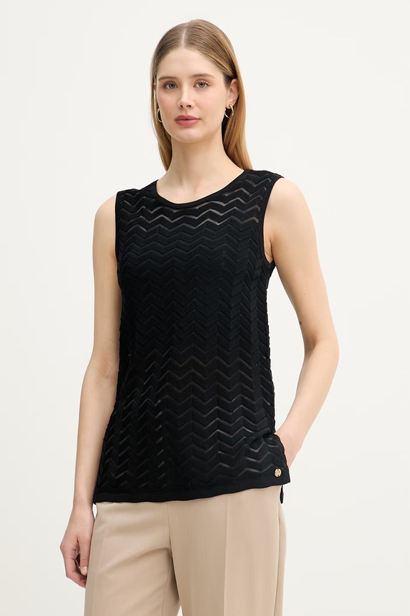 Joseph Ribkoff top damski z wiskozy czarny 262932