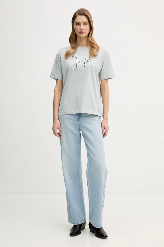 Bombažna kratka majica Joop! 30100828 zelena SS26