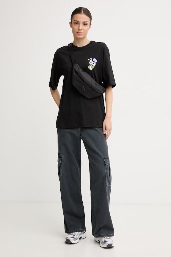 Puma t-shirt γυναικείο βαμβακερό Graphics Psychoflower 636891 μαύρο SS26