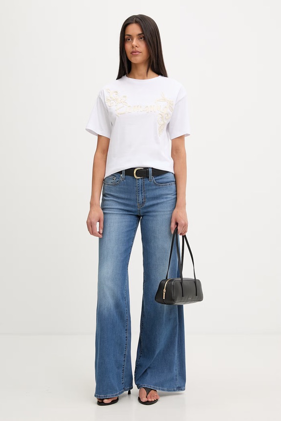 ERMANNO Firenze t-shirt γυναικείο βαμβακερό D48EL039EE8 λευκό SS26