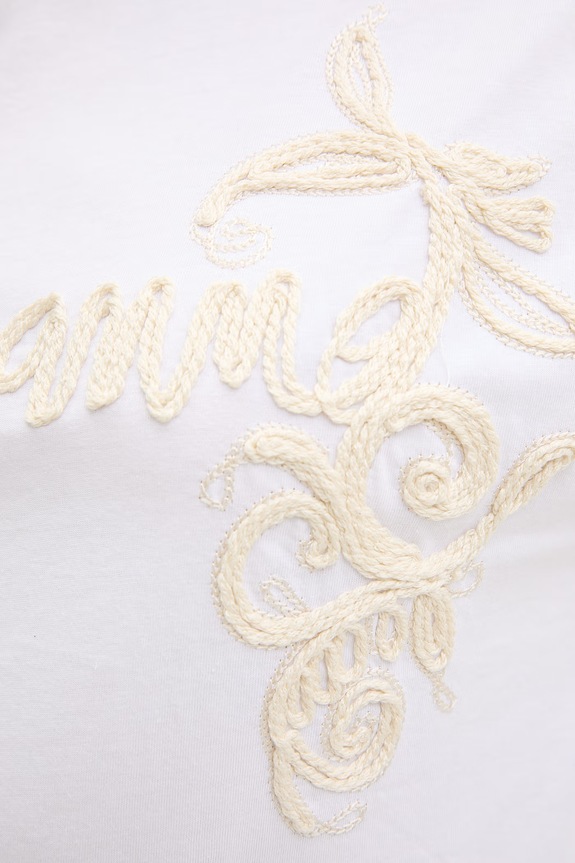 ERMANNO Firenze t-shirt γυναικείο βαμβακερό D48EL039EE8 λευκό