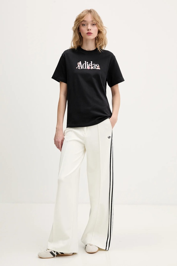 Βαμβακερό μπλουζάκι adidas Soft Sports JZ7894 μαύρο SS26