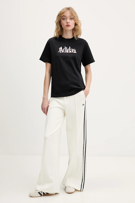 Βαμβακερό μπλουζάκι adidas Soft Sports JZ7894 μαύρο SS26