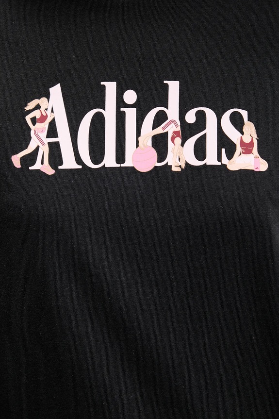 Βαμβακερό μπλουζάκι adidas Soft Sports JZ7894 μαύρο
