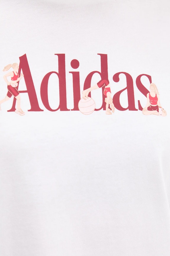 adidas t-shirt bawełniany Soft Sports JZ7896 biały