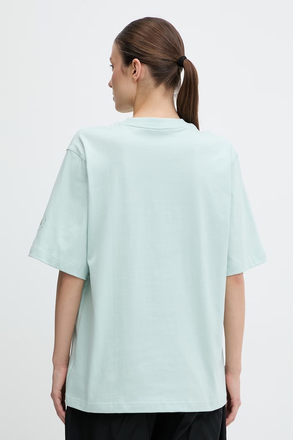 Ρούχα Βαμβακερό μπλουζάκι adidas by Stella McCartney KA9553 πράσινο