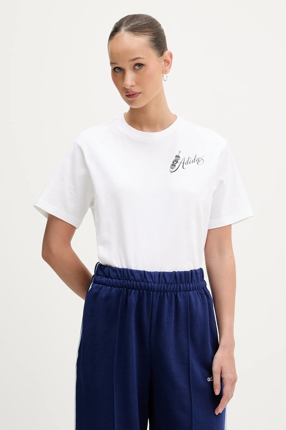 Odzież adidas t-shirt bawełniany KA9965 biały