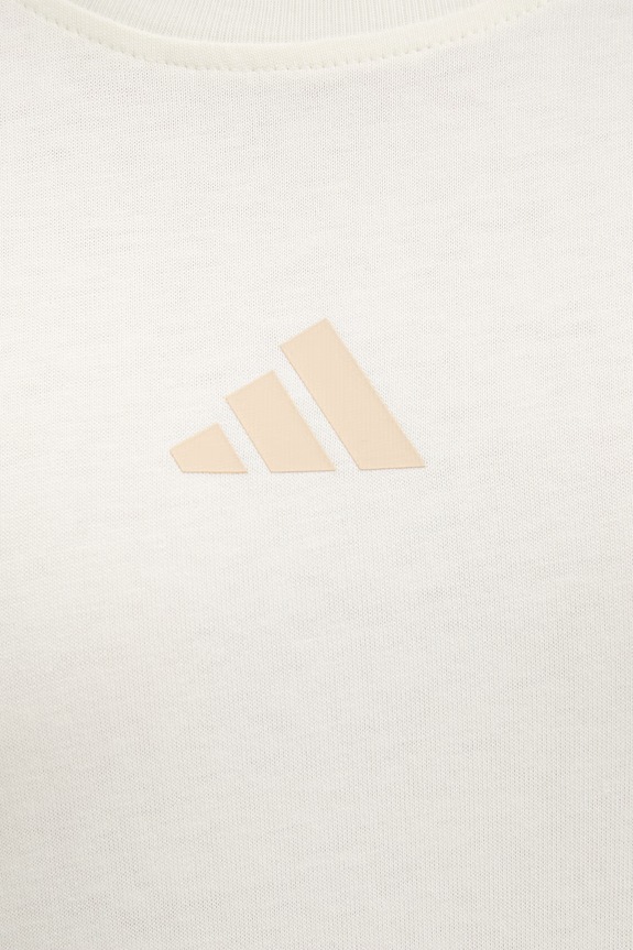 adidas t-shirt bawełniany Stadium KB4282 beżowy