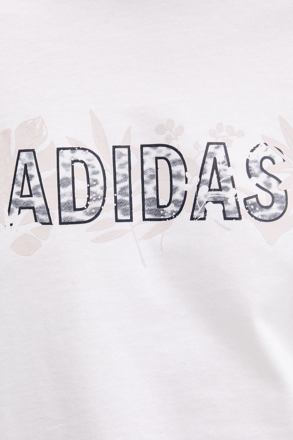 Βαμβακερό μπλουζάκι adidas KB7146 λευκό