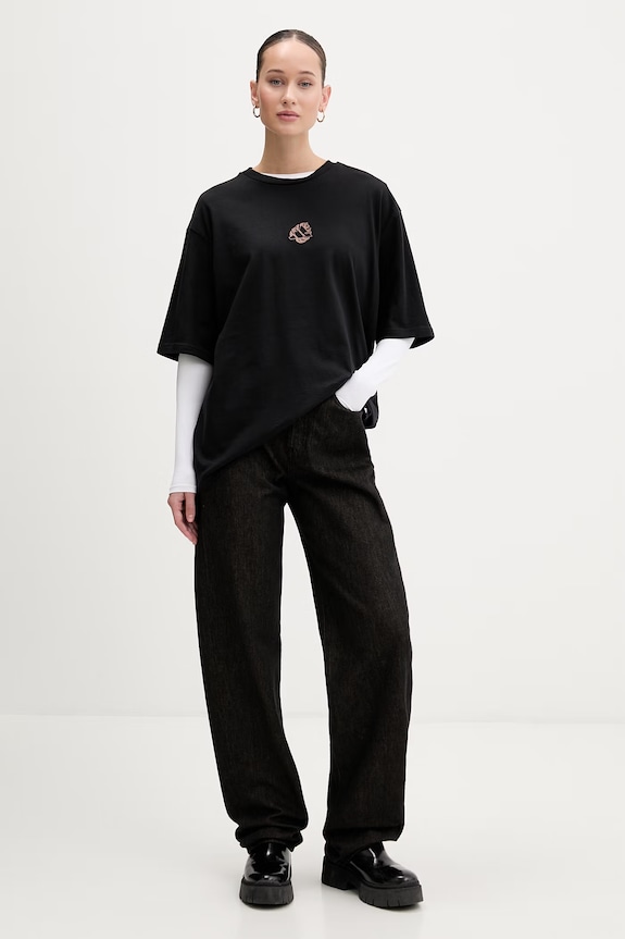 adidas t-shirt bawełniany KB7151 czarny SS26