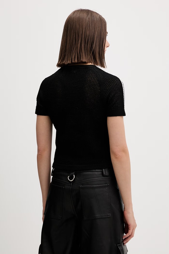Îmbrăcăminte adidas Originals crop top pentru femei Crochet KC6481 negru