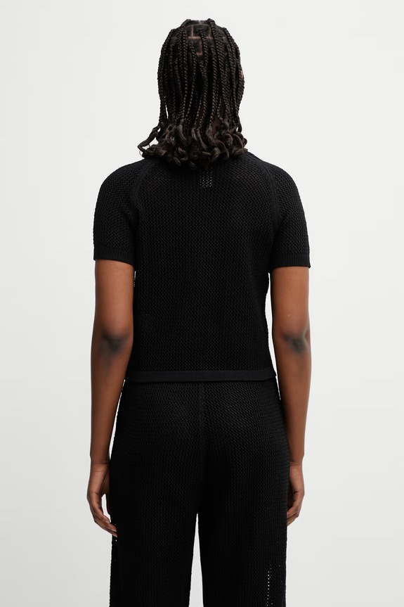 Clothing adidas Originals Crochet crop top women's KC6481 black