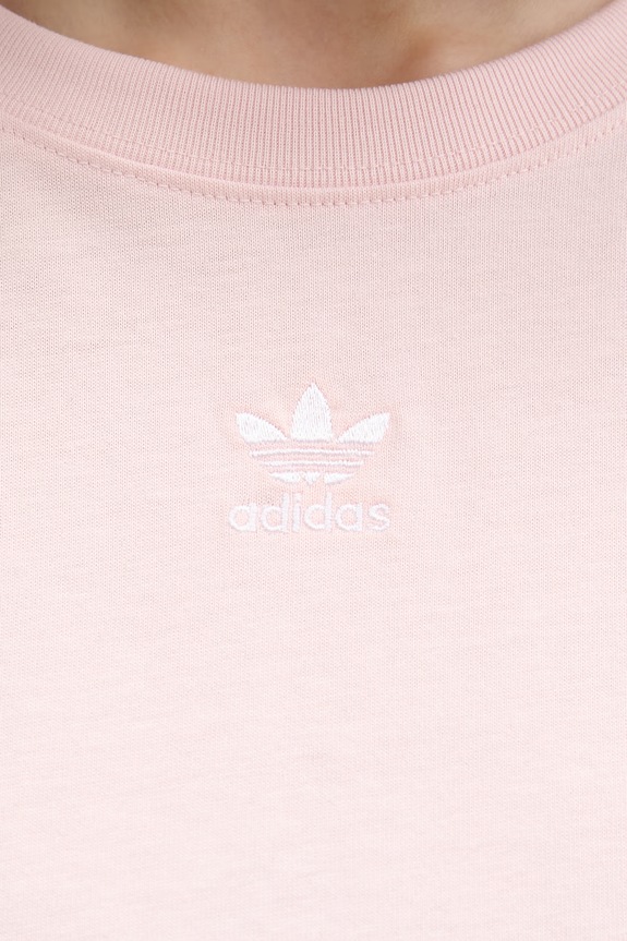 Βαμβακερό μπλουζάκι adidas Originals KD1365 ροζ