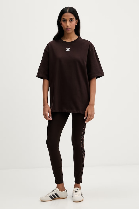 Pamučna majica adidas Originals KD1371 smeđa SS26