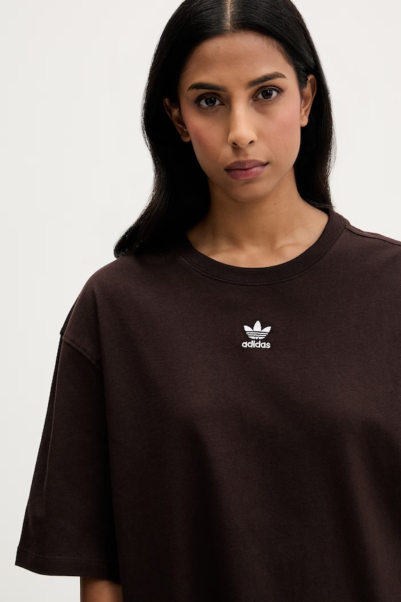 Pamučna majica adidas Originals smeđa KD1371